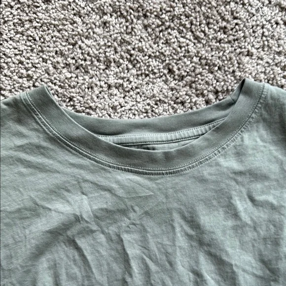 Casual Knot-Front Top in Sage Green - Picture 5 of 6